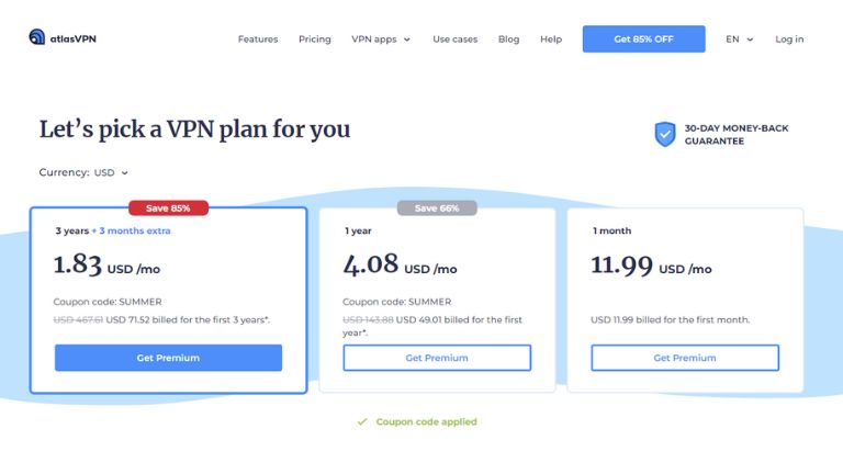 Atlas VPN Pricing